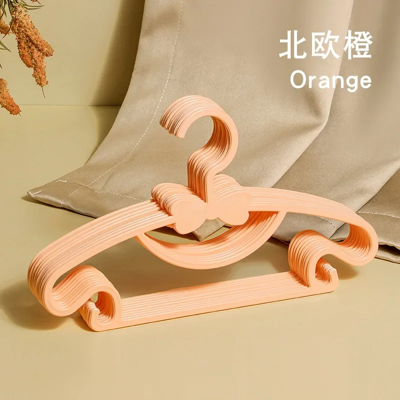 10pcs/Set Baby Cloth Hanger Boy Girl Kids Clothes Rack Plastic Pant Coat Hangers Drying Rack Laundry Room