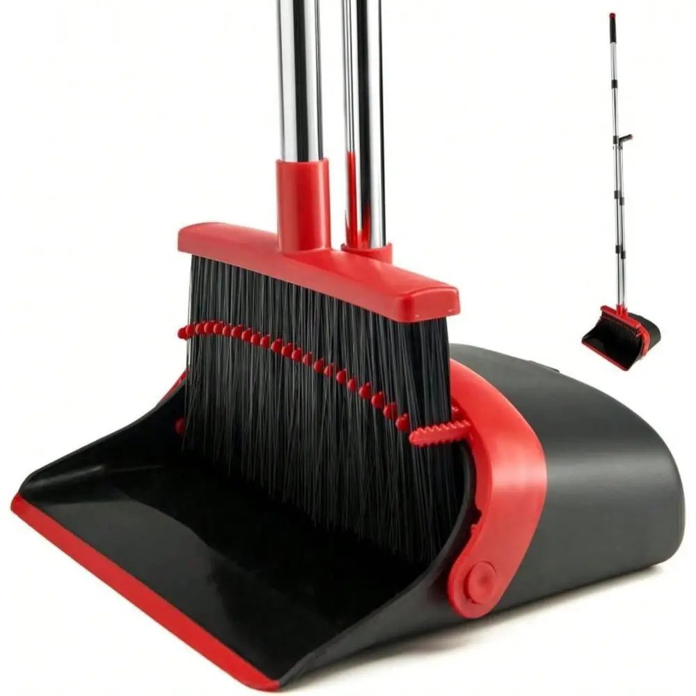 

And Dustpan Set For Home, Broom With Dustpan Cleaning Teeth Combo Set, Indoor Sweep Broom With Long Handle For Office Home Kitc