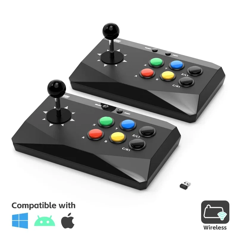 

Data Frog Game Controller Arcade Fighting Joystick Suitable for PC/Android/IOS/M8 Game Console 2.4G Wireless Game Controller