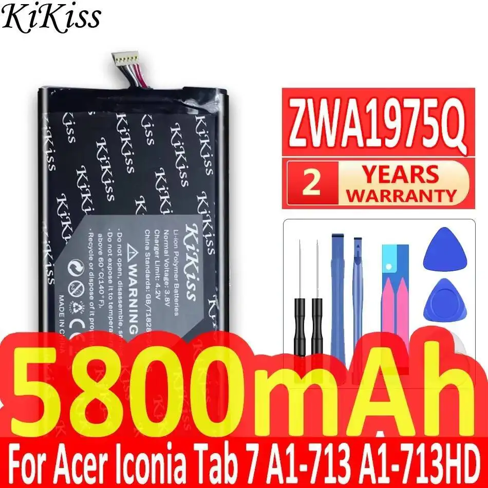 

Для Acer Iconia Tab 7 A1-713 A1-713HD A1 713 ZWA1975Q аккумулятор для планшета высокой емкости 5800 мАч