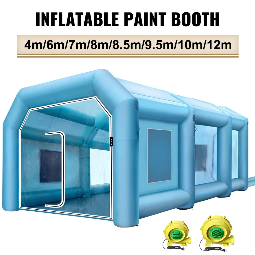

Inflatable Spray Booth Car Paint Tent w/Filter System & 2Blowers 11 Sizes