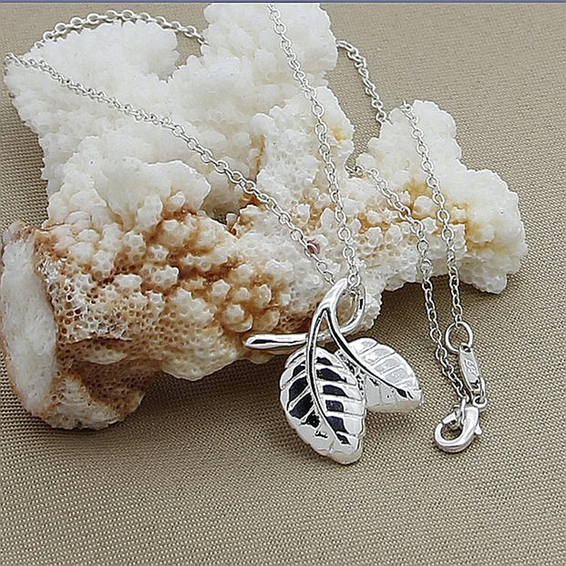 Collar con colgante de hoja de - 925 Sterling Silver Chain Necklace Men reseña y precio