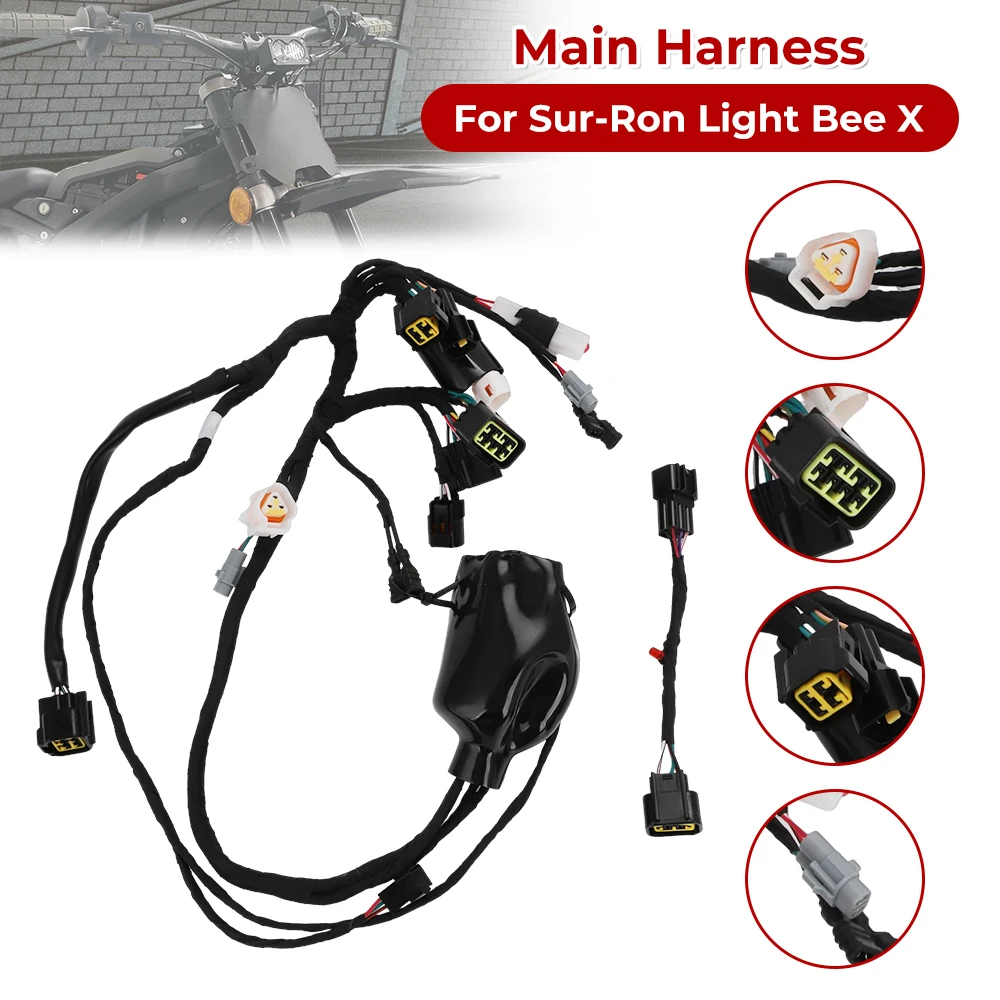 

For SUR-RON Light Bee X Vehicle Main Power Line Connection Fault Detection Line Dirtbike Off-Road Wiring Harness Loom Wire Plugs