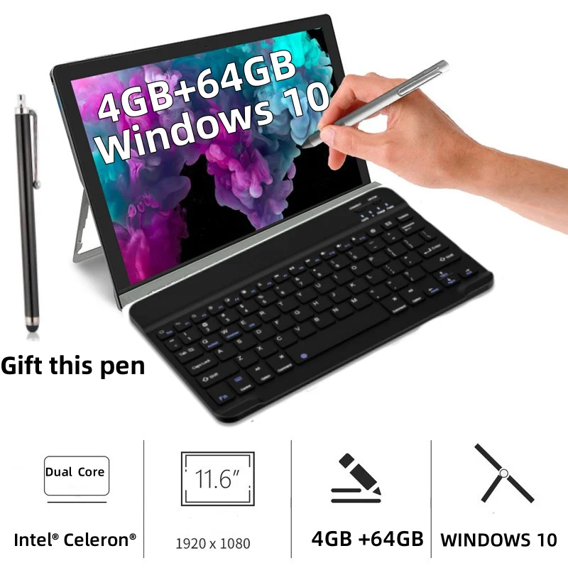 

11,6-дюймовый 4 ГБ DDR3-RAM 64 ГБ eMMC ROM PAD1162 WINDOWS 10 Intel Celeron N3350 1920x1080 пикселей HDMI-совместимый тип C