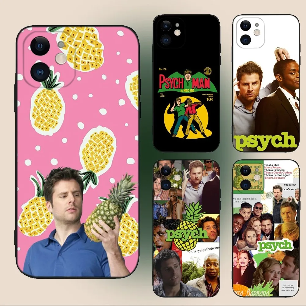 

Psych Shawn and Gus Phone Case For iPhone 15,14,13,12,11,Plus,Pro Max,XS,X,XR,SE,Mini,8,7 Soft Silicone Black Cover
