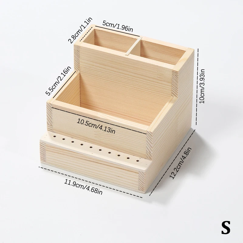 【WHB43】brocas para máquina perforadora de uñas, soporte de madera para entrenamiento de uñas, accesorios para decoración de uñas, caja de herramientas de manicura DIY, caja de exhibición