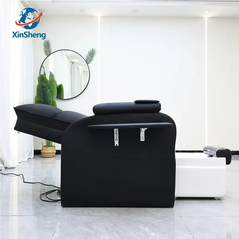 XinSheng Foot Bath Nail Chair Pedicure Chairs Salon SPA Foot Massage Manicure Furniture Sofa Material with Back Electric Lift