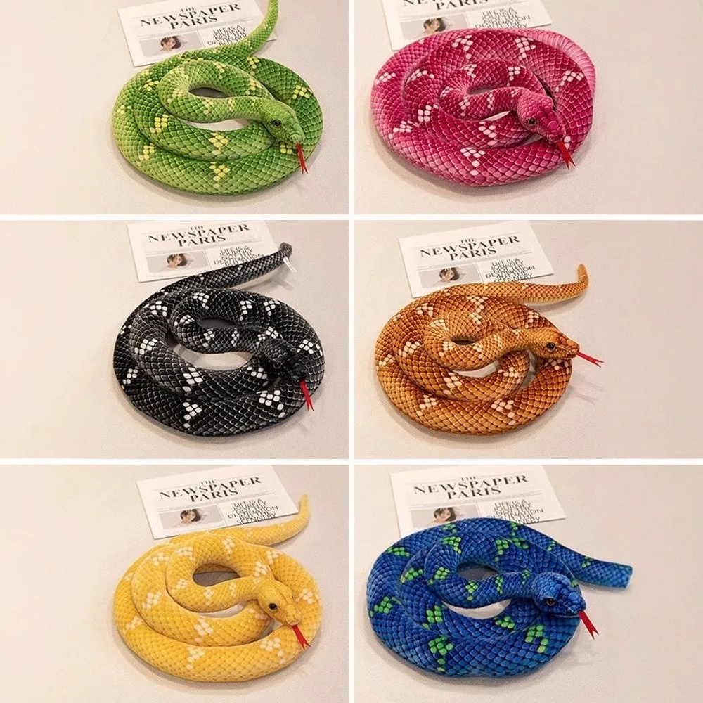 Soft Simulation Snakes Plush Toy Lifelike Long Long Snakes Plush Toy Safe Vivid Colorful Stuffed Snake Doll Home Decora