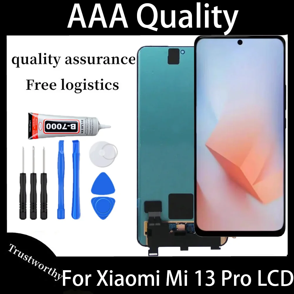 6.73 inches For Xiaomi 13 Pro LCD For Mi 13 Pro 2210132G 210132C LCD Display Touch Screen Digitizer Assembly Replacement