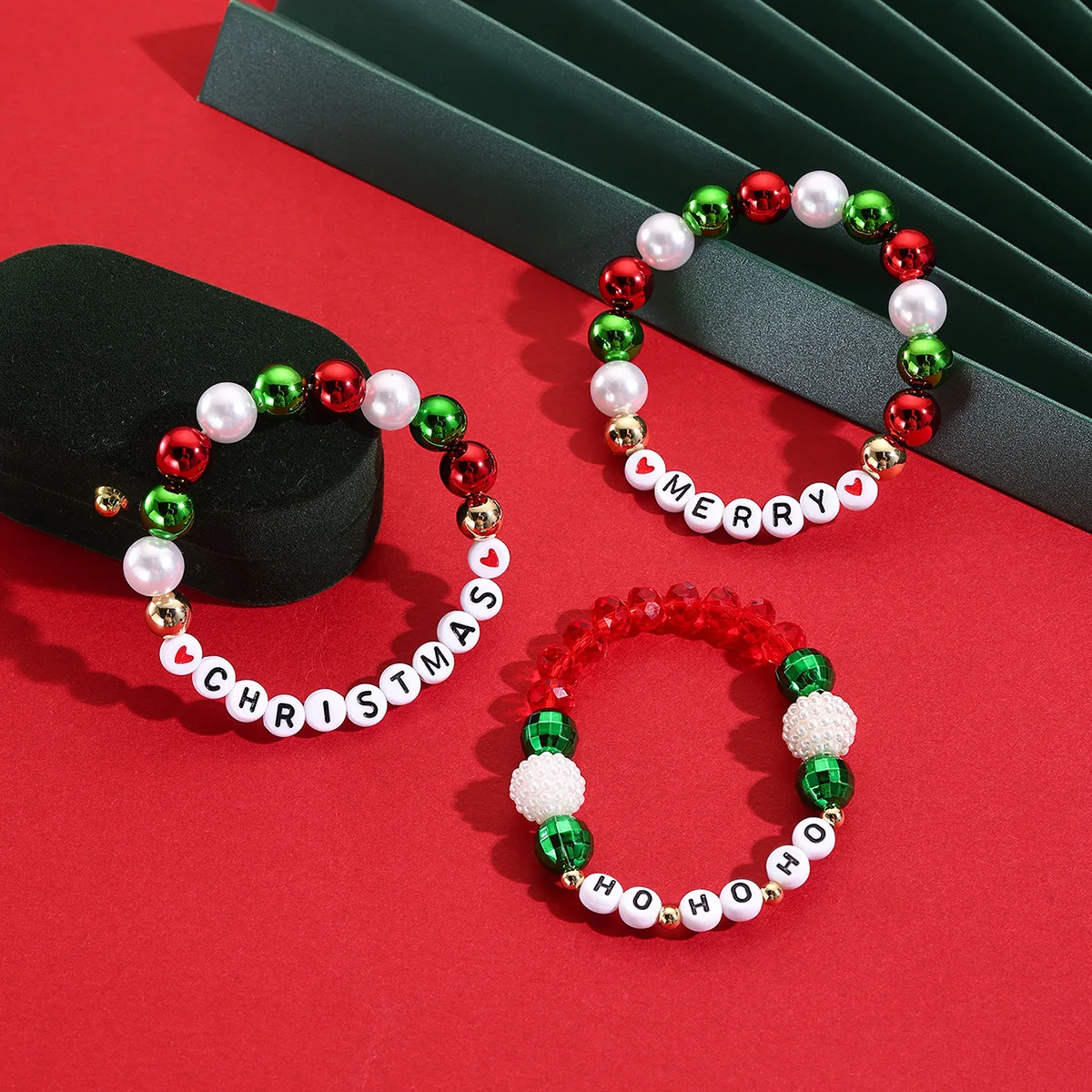 Colorful Braided Christmas Bracelet Adjustable Snowman Snowflake Charm Party Wear Holiday Gift Set for BFF