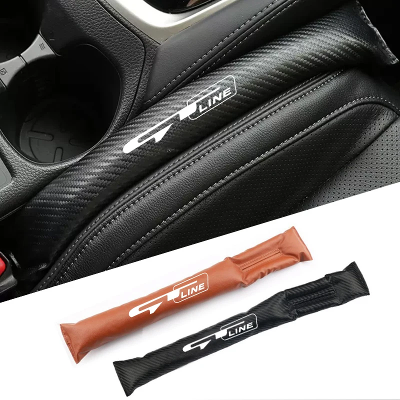 Car Seat Gap Filler Strip PU Leather SoftSide Seam Plug Leak-Proof Filling Strip For kia GT gtline xline ceed Forte RIO Seltos