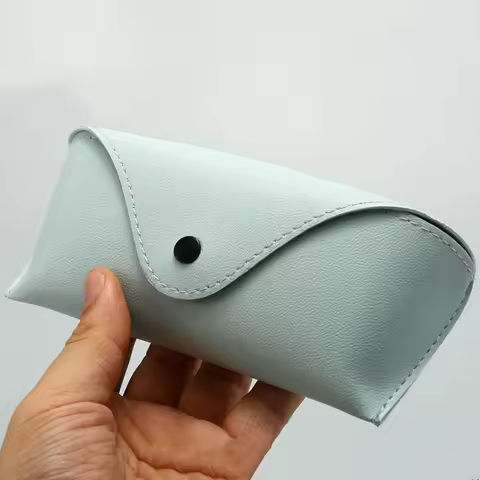 High Quality Glasses Box Solid Color High-end Leather Sunglasses Myopia Glasses Pressure Resistant Sunglasses Boxs Glasses Bags