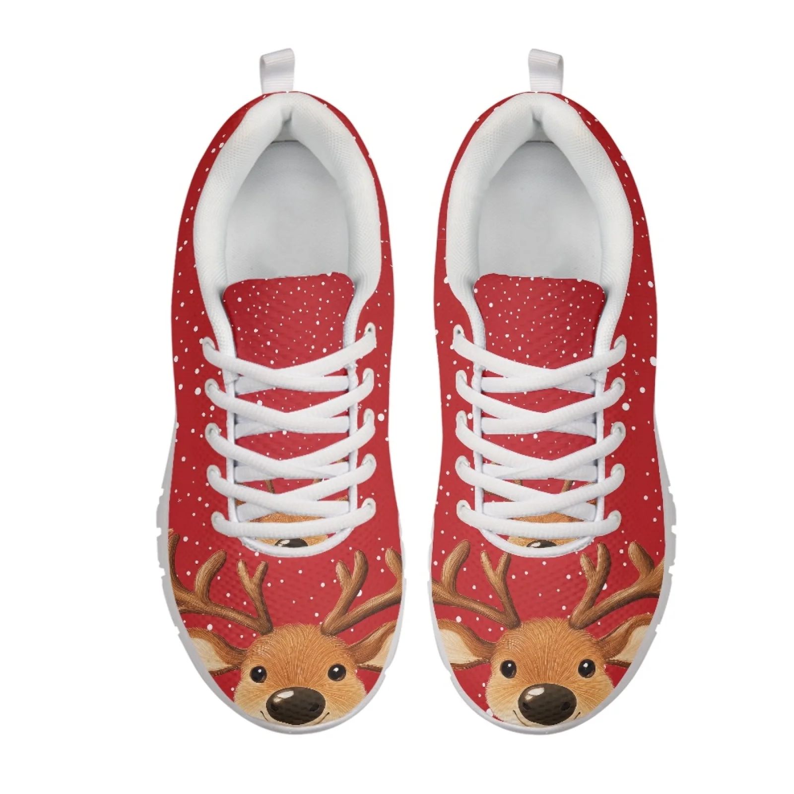 Coloranimal Christmas Santa Pattern Running Shoes Sports Tennis Shoes for Women Soft Running Sneakers