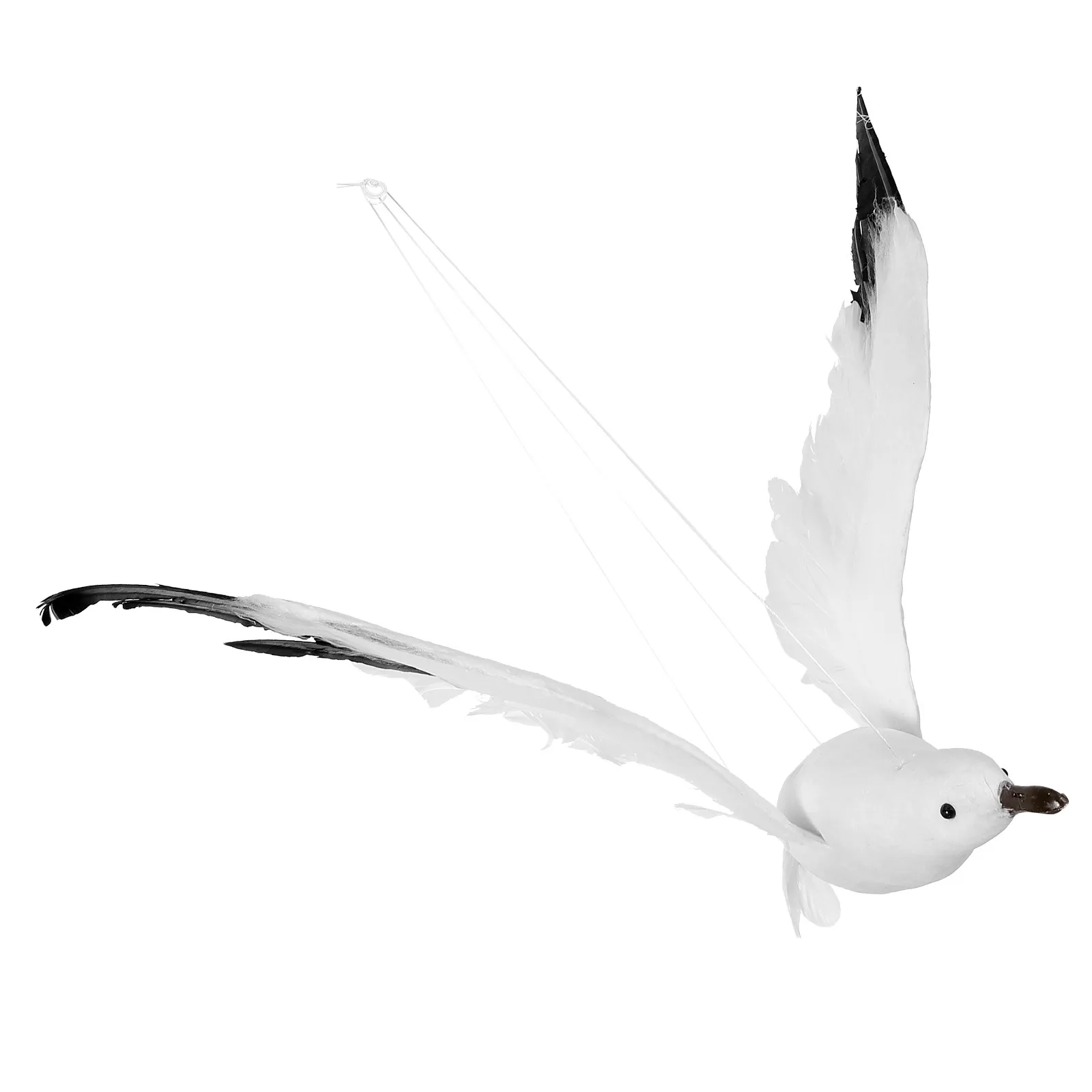 1Pcs Seagull Hanging Ornament Artificial Creative Seagull-Shaped Pendant Emulational Decor for Party Wedding Size L Lifelike