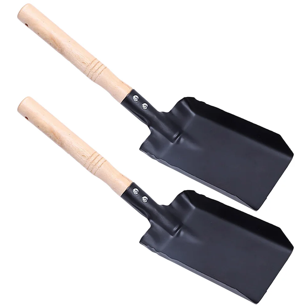 

2pcs Garden Shovel Heavy Duty Metal Spade For Planting Weeding Farming Durable Outdoor Digging Tool Ice Remover Gardening Tool