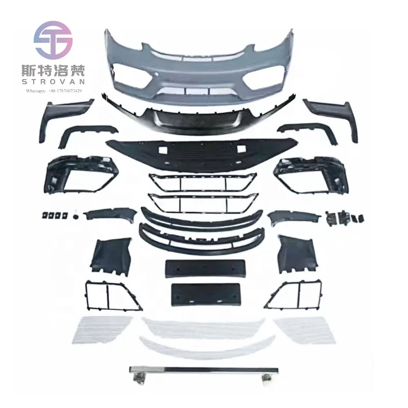 

Hot Selling Body Parts GT4RS Style Front Bumper Rear Diffuser Exhaust Body Kit for 718 Cayman Boxster