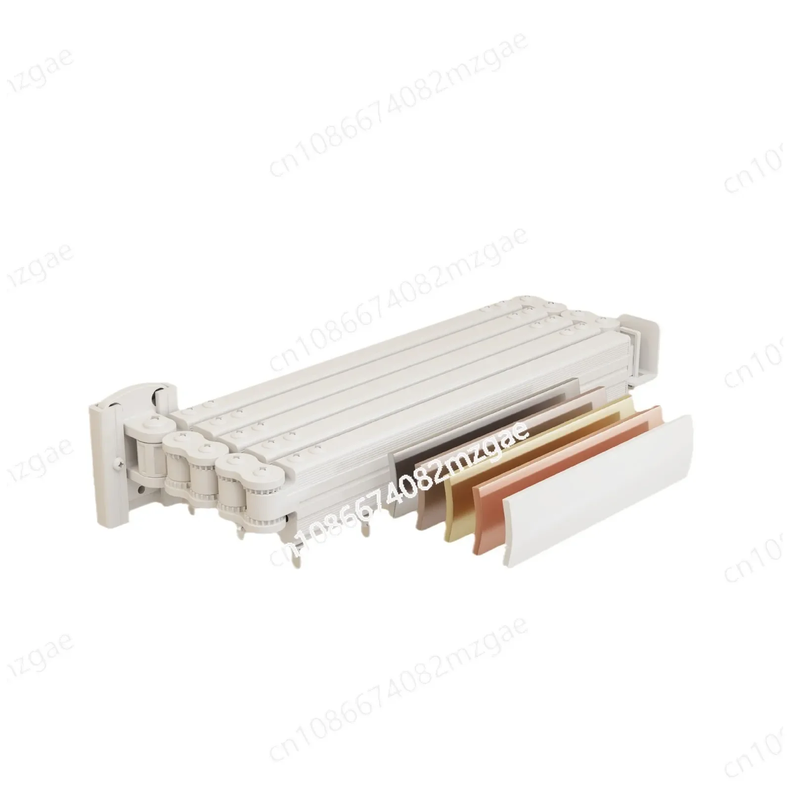 

Hidden folding shower curtain rod, no punching, bathroom waterproof drying rack, bathroom dry and wet separation