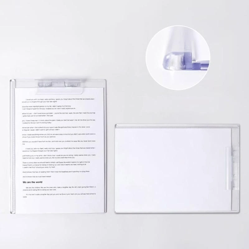 Paper Holder Writing Board with Profile Clip & Ruler Scale for Document