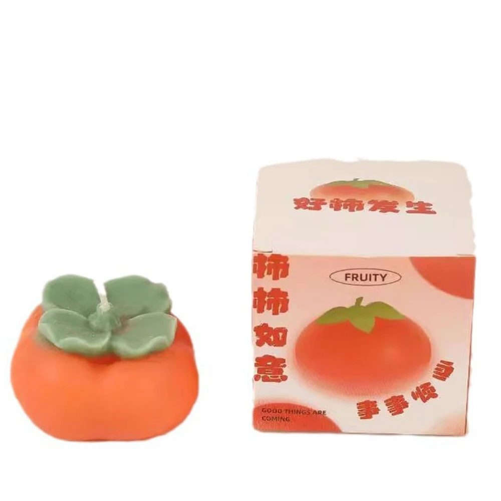 

Persimmon Aromatherapy Decoration Persimmon Ruyi Birthday Candle Flowers aromatherapy Birthday Candles Party Home Decoration