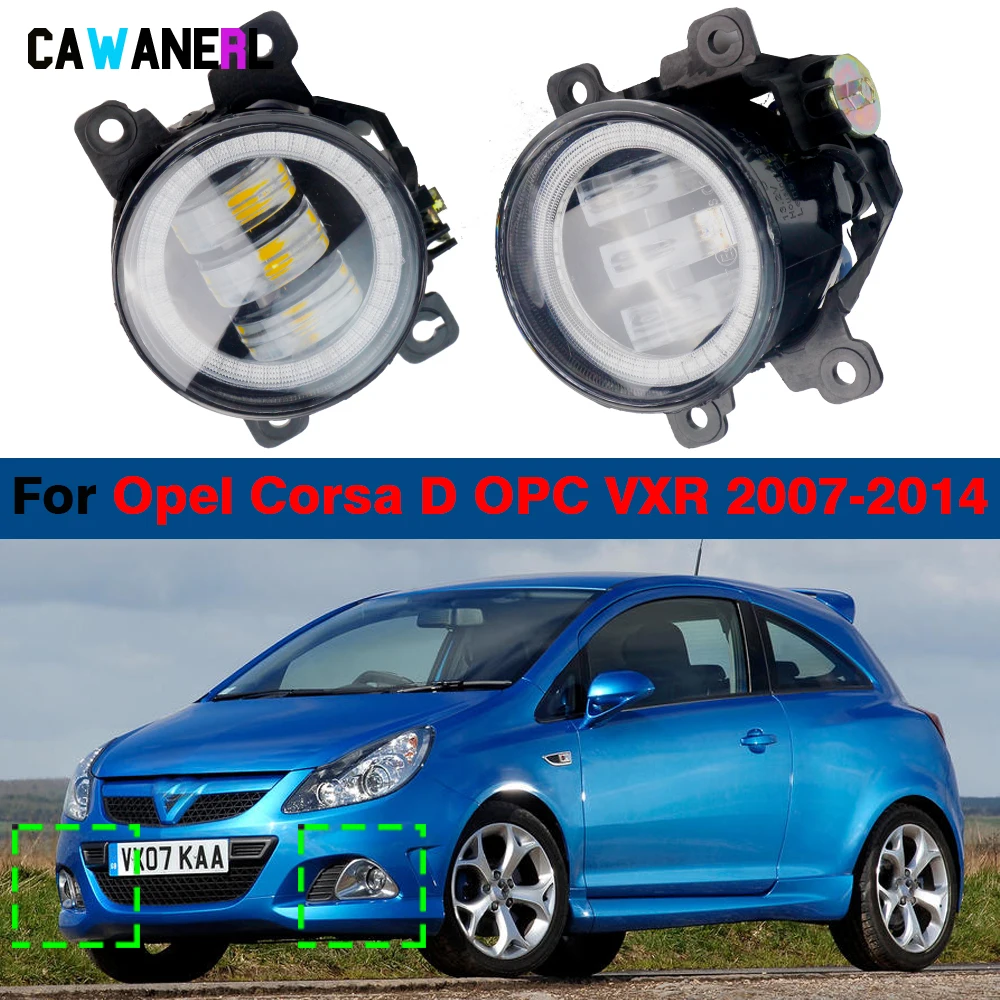 2 Pcs 30W Car LED Fog Light Angel Eye Daylight DRL H11 For Opel Vauxhall Corsa D OPC VXR 2007 2008 2009 2010 2011 2012 2013 2014