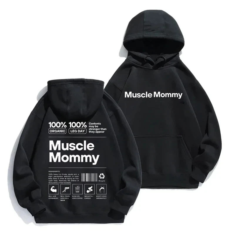 

Funny Muscle Mommy Gym Vintage Hoodies Men Women Street Fashion Long Sleeves Street Hoodies Casual Winter Letter Couple's Top