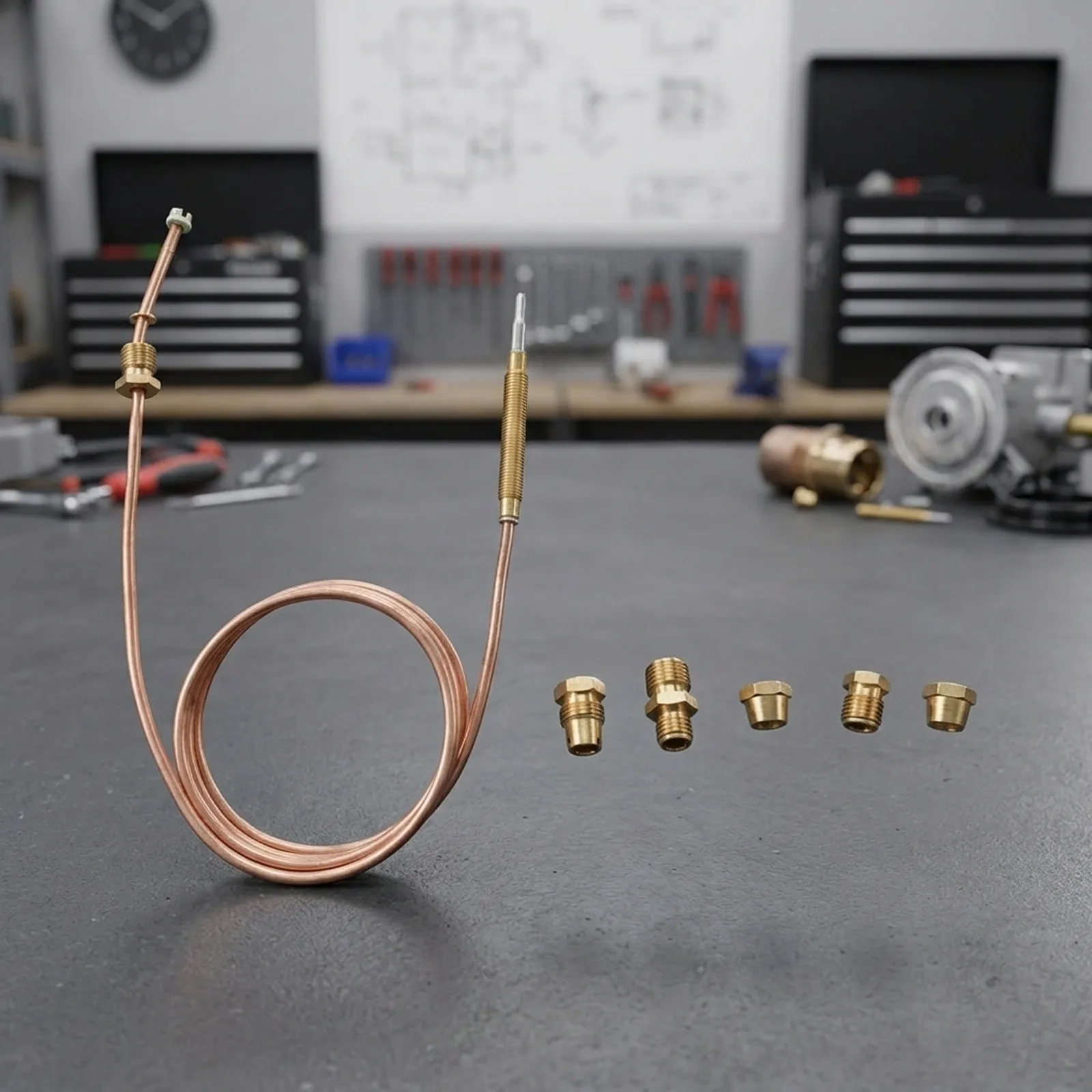 M6x0.75 Thermocouple Probe 60cm 90cm 120cm For Gas Burners Fireplaces BBQ Stoves Heating Appliances Safety Sensor Kit