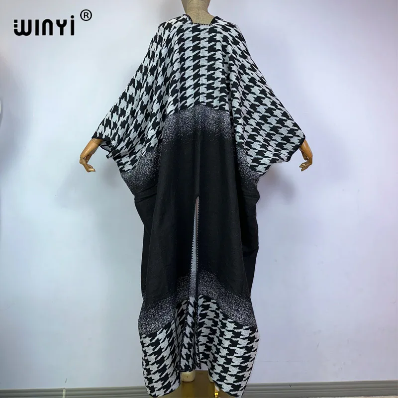 WINYI-vestido de Invierno para mujer, abrigo suelto de piel de lujo Retro, abrigo de plumón largo grueso y cálido, cárdigan de moda de Oriente Medio, abaya de invierno