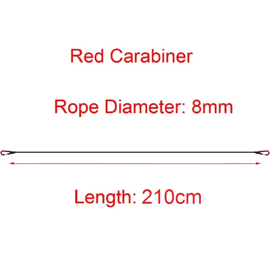 30–210 cm 8 mm Verpackungsseile für den Außenbereich, elastische Bungee-Seile mit roten Haken, dehnbar, leicht, für Fahrräder, Autogepäck, Dachträgergurt