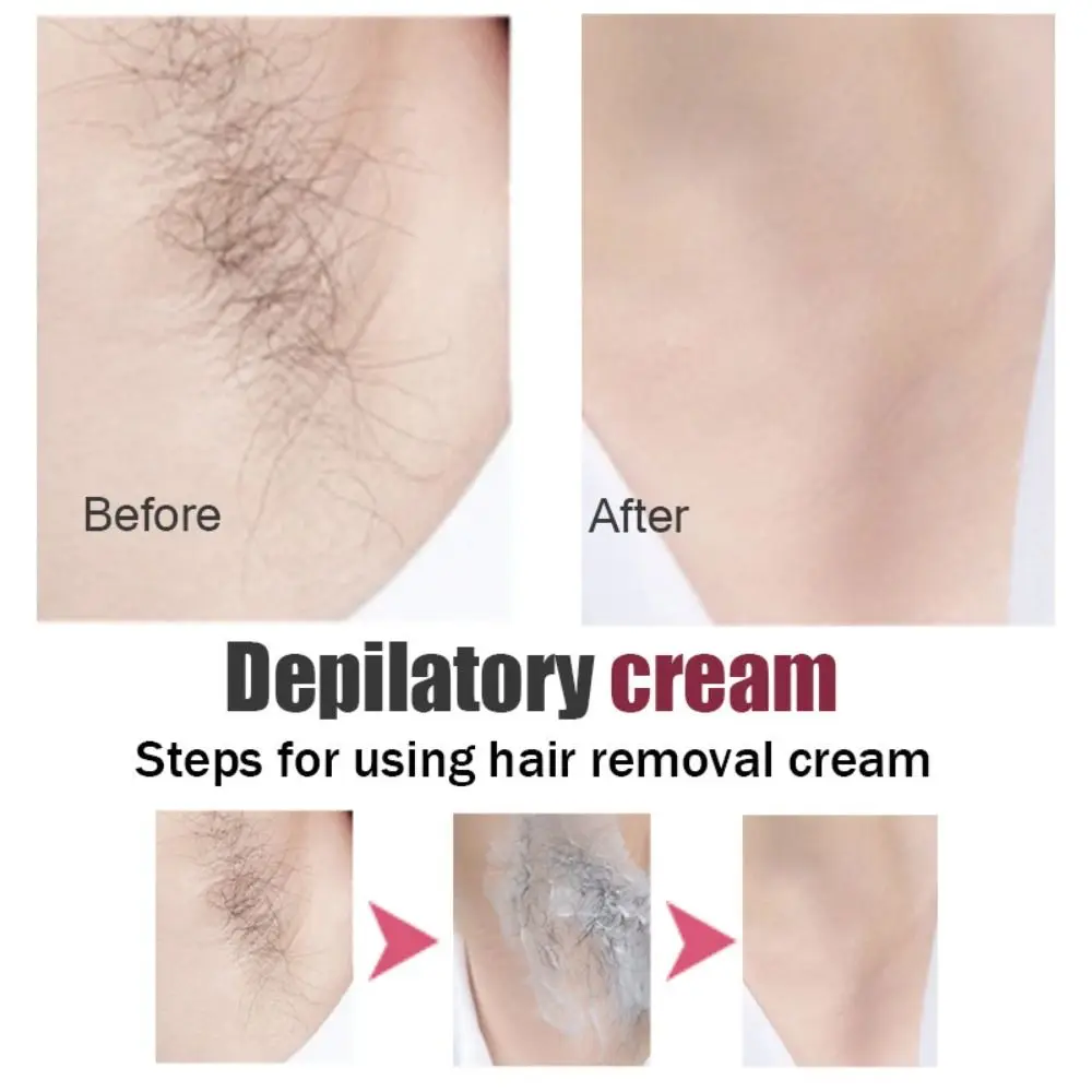 Crema de depilación indolora, crema depilatoria no irritante para el cuidado de la piel, reparación de cuerpo completo efectiva, belleza suave