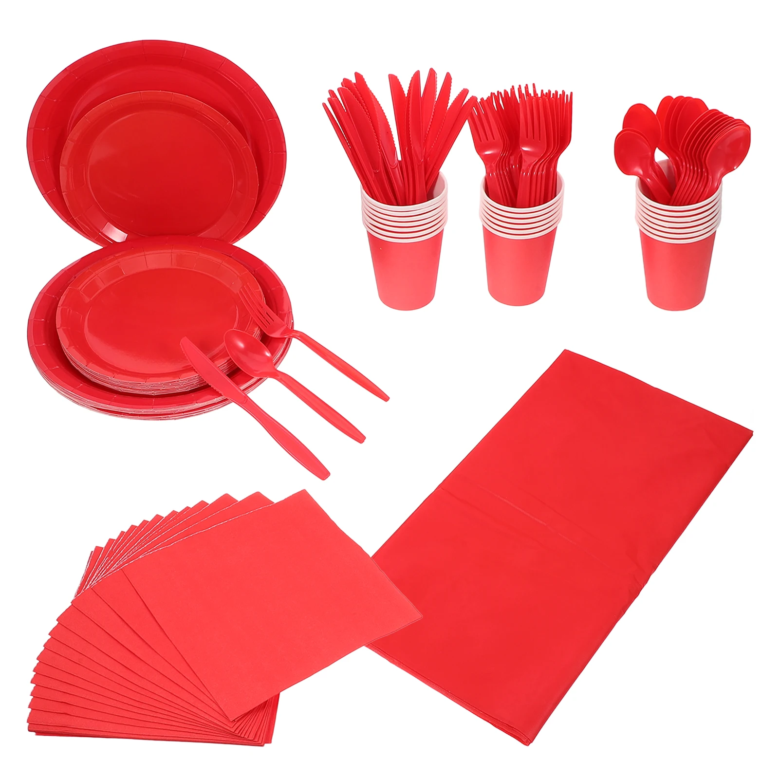 

Paper Plate Set Plates for Birthday Party Supplies Dinner and Cups Dish Kit Napkins