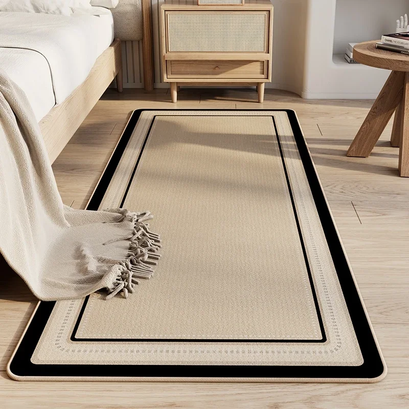 Master Bedroom French Simple Carpet 2025 New Living Room Bedside Strip Carpets Easy Care Comfortable Line Coffee Table Sofa Rug