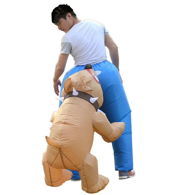 New Inflatable Dog Bites the Buttock Costume Toy Funny Christmas and Halloween Are Conspicuous Outdoor Clothing For Adult Gifts