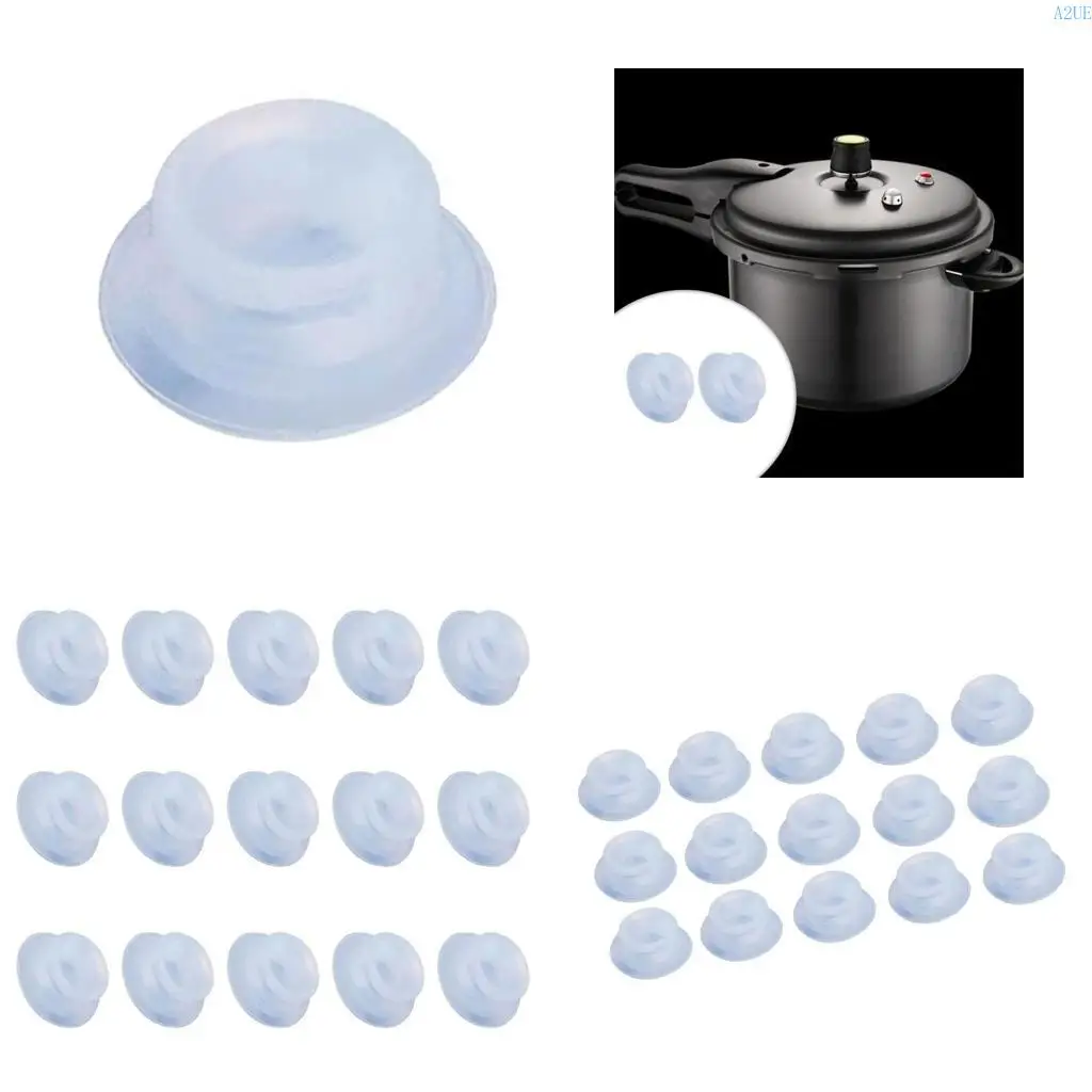 

A2UE Pack of 15 Pressure Cooker Valves Seal Rings Float Valves Seal Float Sealing Caps Accessories for Pressure Cooker