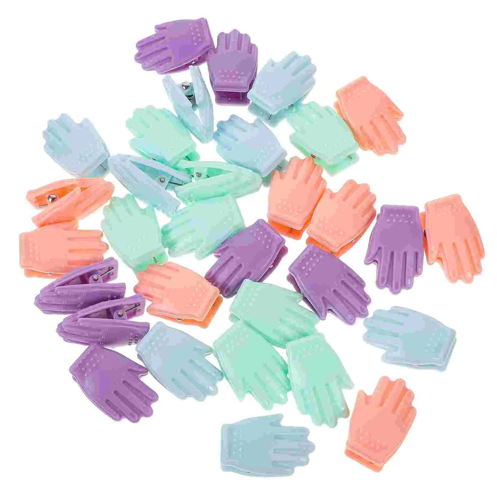 16 Pcs Mini Palm Clip Binder Paper Clips Cute Folders Large Medium Plastic Small Office