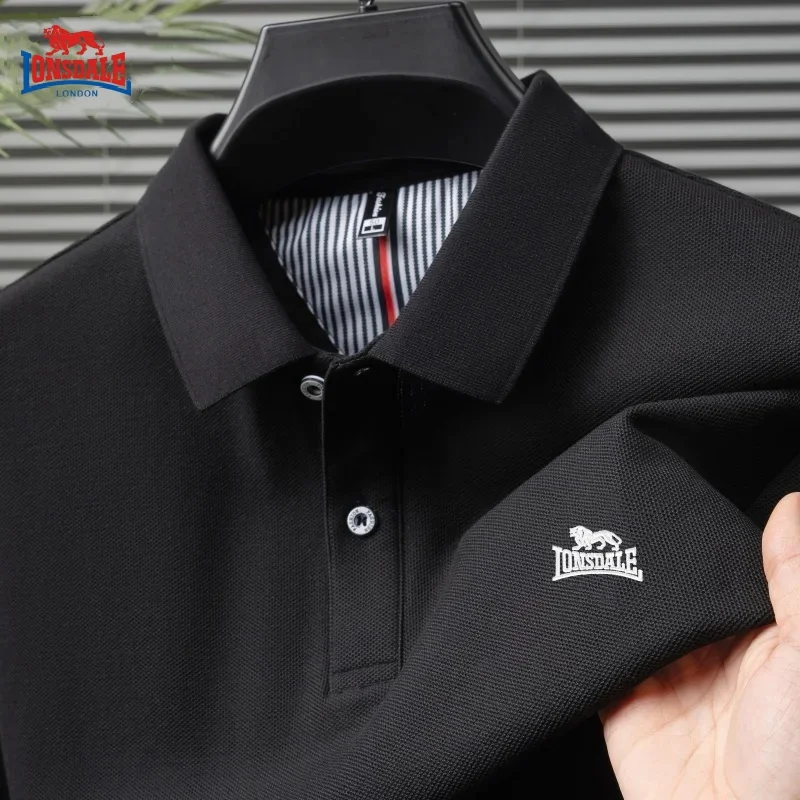 

Men's high-quality 100% pure cotton short sleeved polo shirt, summer fashion classic business casual T-shirt top