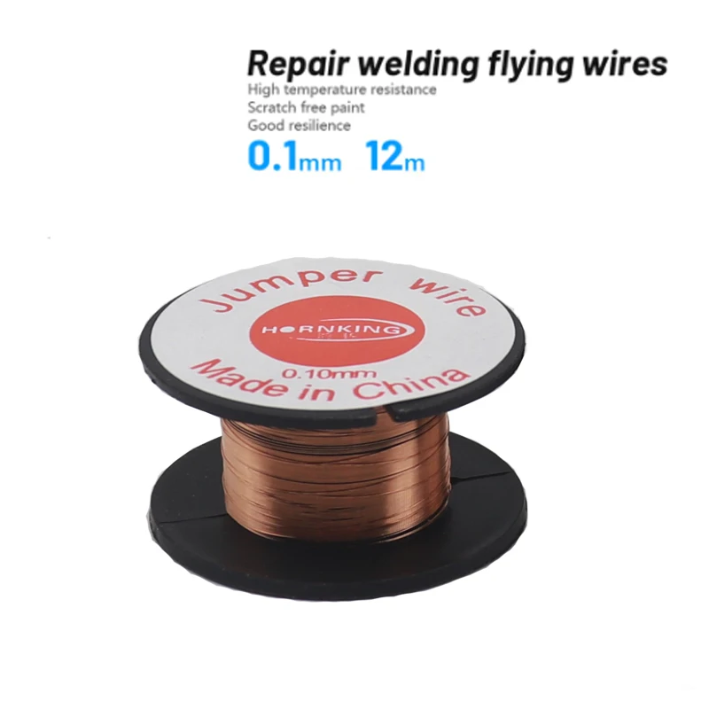 【10-2PCS】Insulated Copper Link Wire 0.01mm mobile phone PCB Repair Jumper Wire for iPhone Motherboard PCB Welding Repair Tools