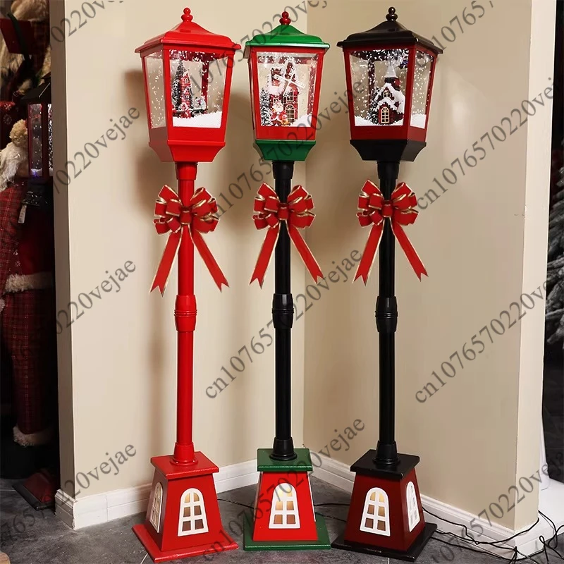Christmas Decorations Lucky snow Christmas Small Street Lamp Christmas Festival Decorations up supplies music lamp