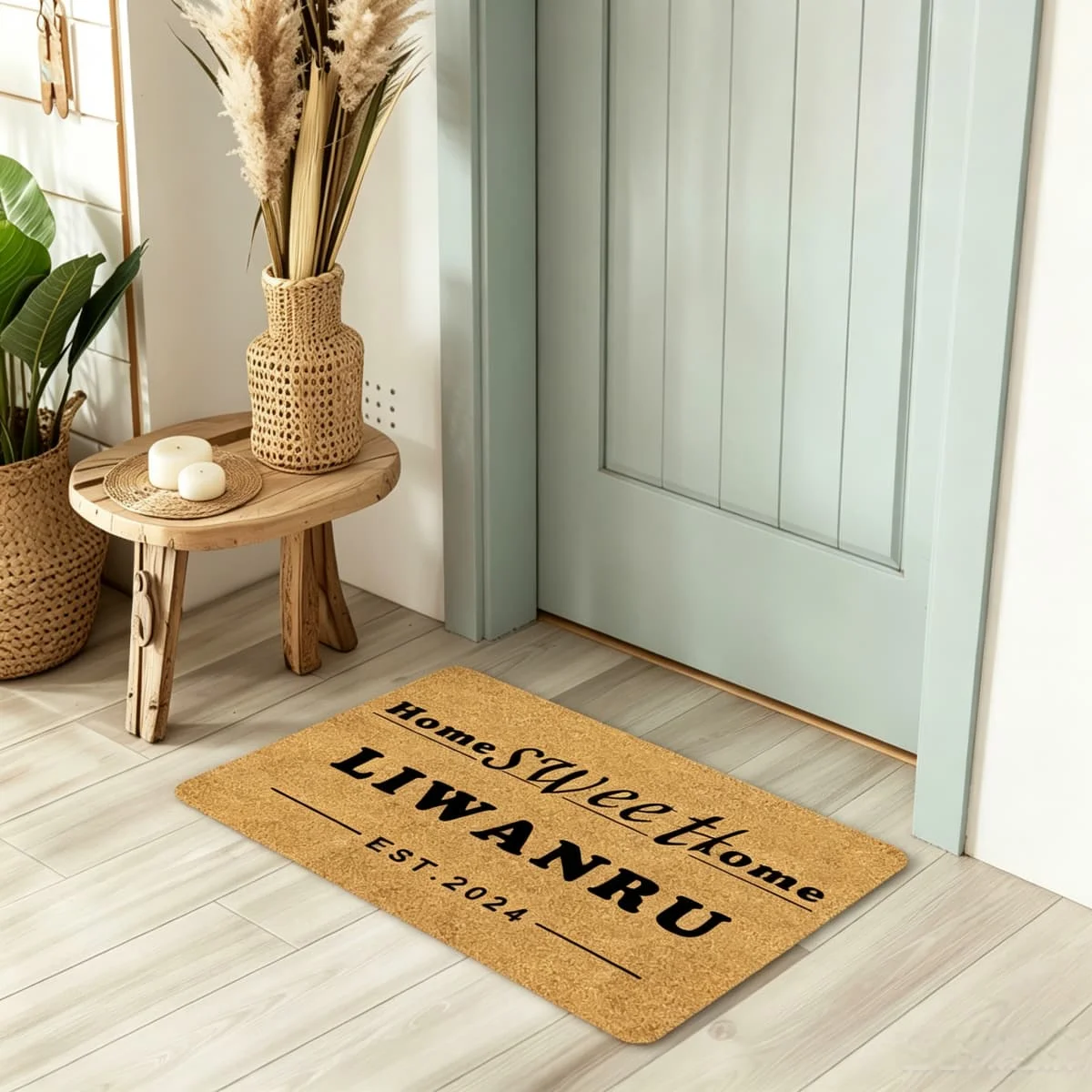 Customized Multi-Purpose Personalized Door Mats with Exclusive Family Names and Images for Kitchen  Dining Bedroom Living Room