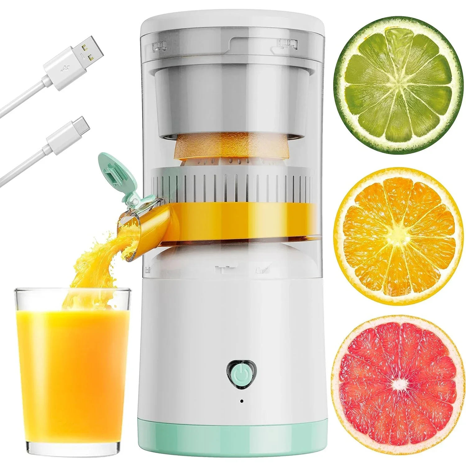 Electric Juicer USB Charging Citrus Lemon Orange Juice Squeezer Fruit Blender Machines Travel Automatic Fresh Squeezing Mixer