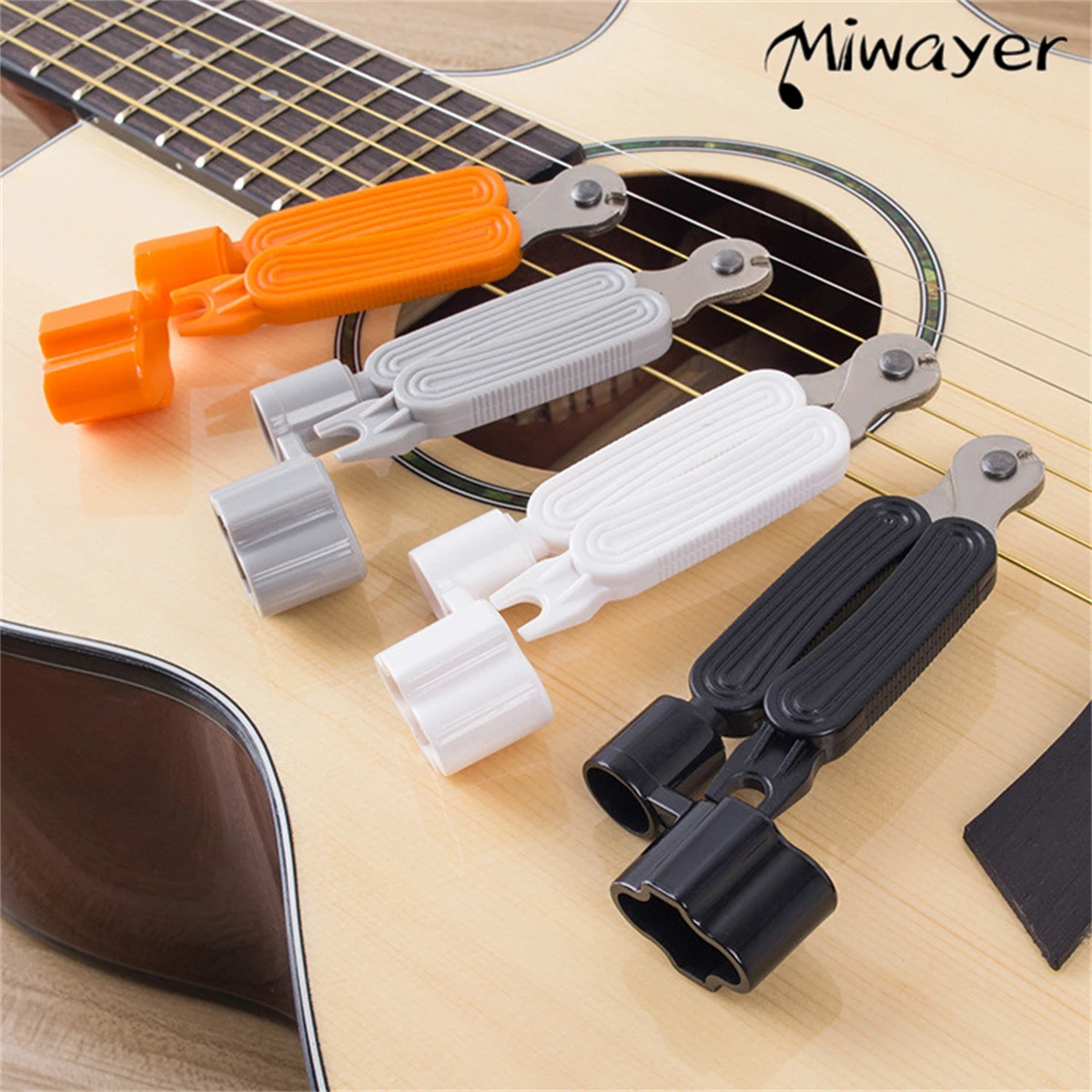 Miwayer Guitar String Winder 3 IN 1String Peg Winder + String Cutter + Pin Puller Instrument Guitar Maintenance Tool Repair Tool