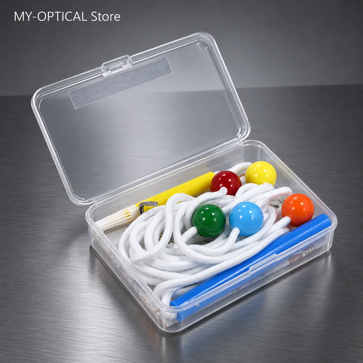Brock String 3/5 Beads Vision Training Tool Develop Binocular Fusion & Convergence for Strabismus/Amblyopia Therapy