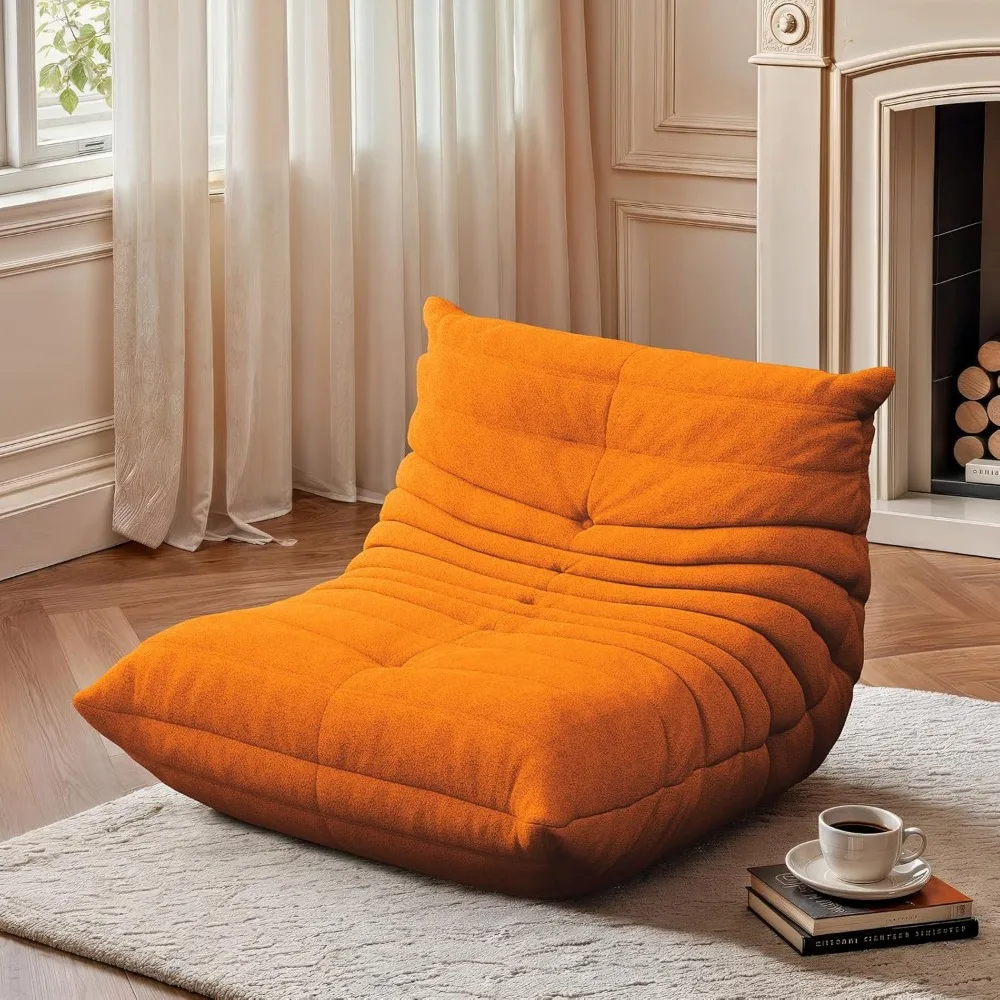 Kursi Bean Bag Ergonomis Busa Memori untuk Dewasa, Alas Anti-Selip Ramah Remaja, Busa Berdaya Tahan Tinggi untuk Dudukan yang Nyaman di Samping Tempat Tidur