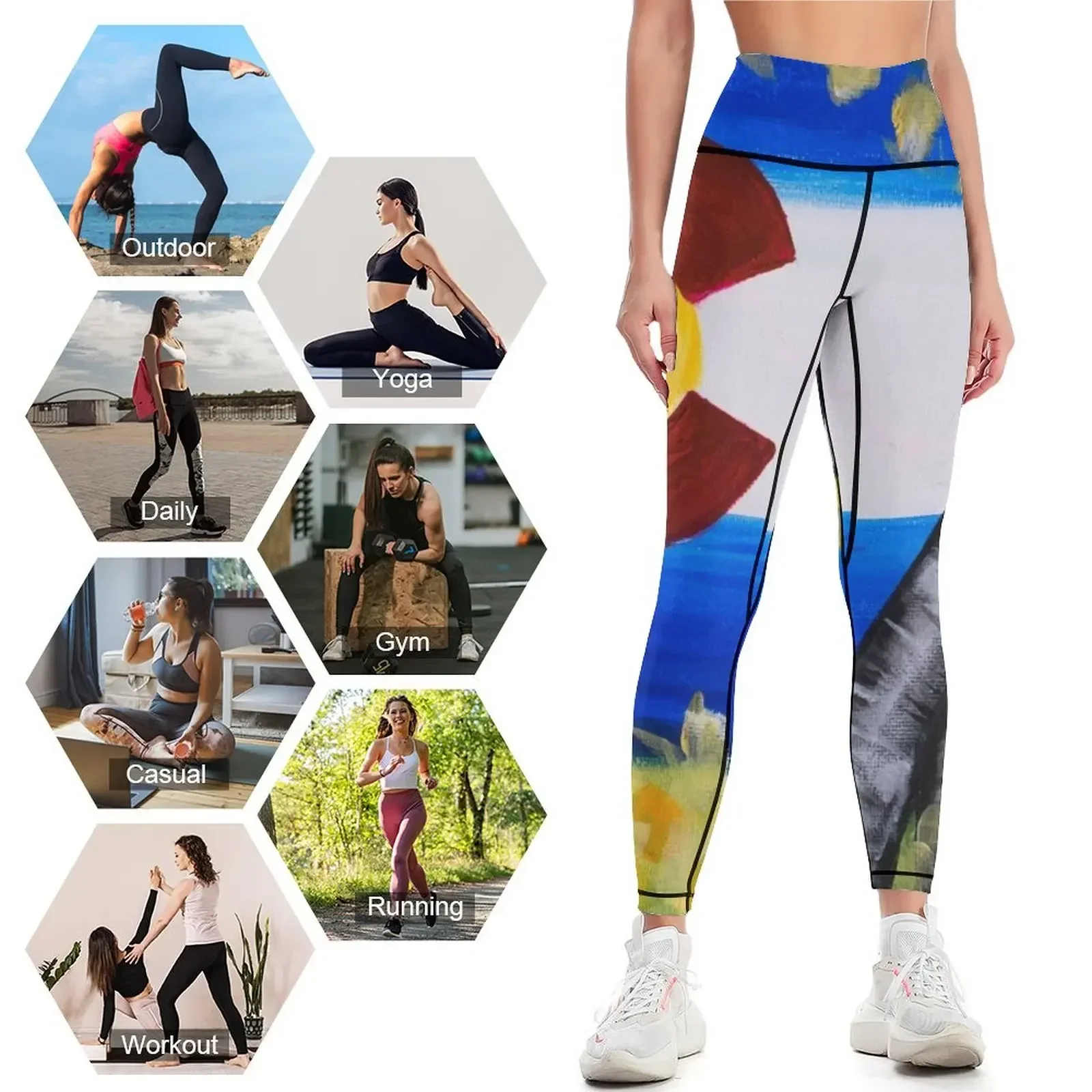 علم كولورادو مع طماق طماق الركض السراويل السراويل ملابس الصالة الرياضية متوهج طماق المرأة #4