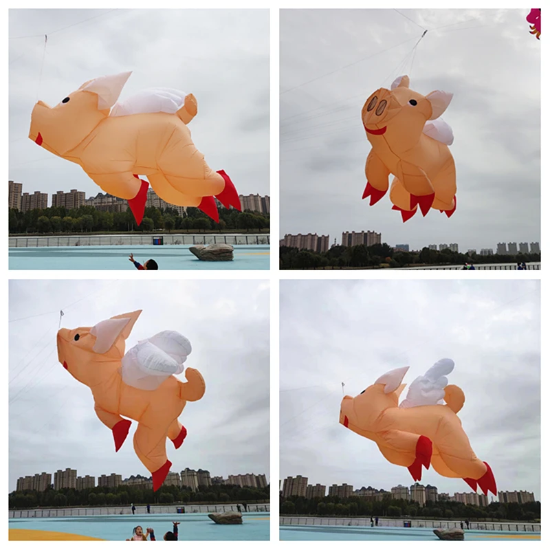 Pig kites inflatable kites show giant kite pendant big wind kite butterfly flying power kite dragon kite 3d kites Outdoor toys