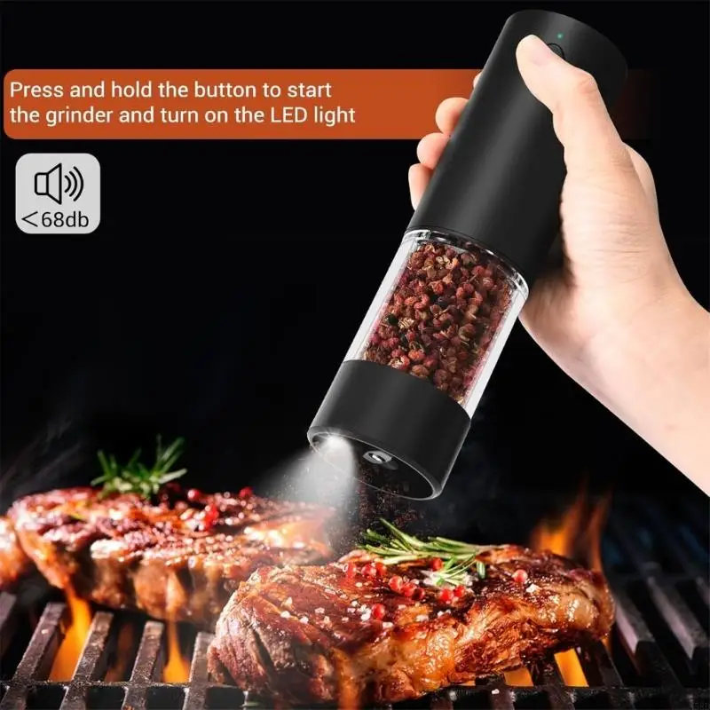 Peppers N58D Mill Coarseness ajustable Molino sal Peppers Electric sal para sal