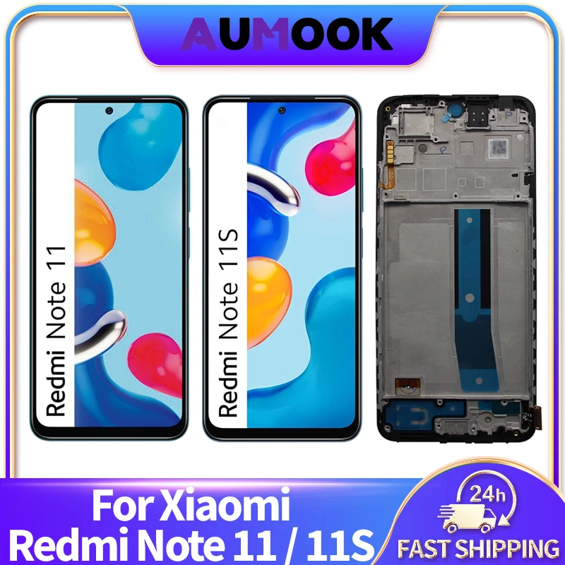 AMOLED LCD Display For Xiaomi Redmi Note 11 11S Touch Screen Digitizer Panel Assembly 2201117TG 2201117SG Screen Display Replace