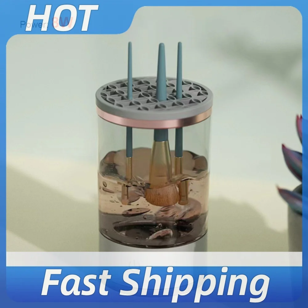 Electric Make-Up Brush Cleaner Dryer USB Powered Automatic Brush Cleaner Spinners Machine for All Size Beauty Makeup Brushes Set