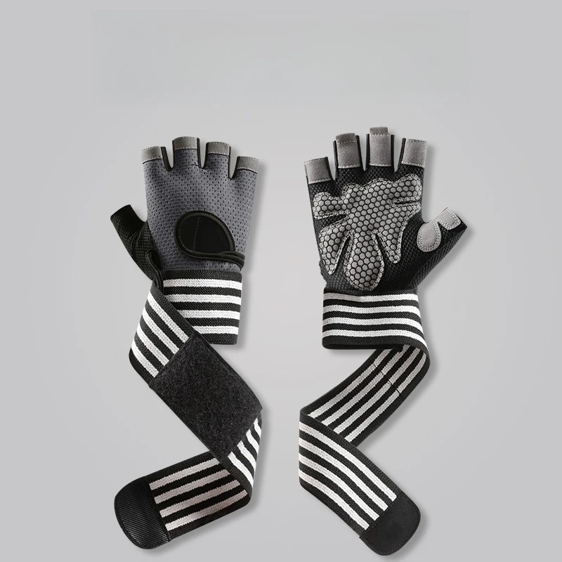 

Breathable Anti-Slip Gym Gloves - Unisex Half-Finger Design with Wrist Protection for Weight Lifting, Dumbbell & Cycling
