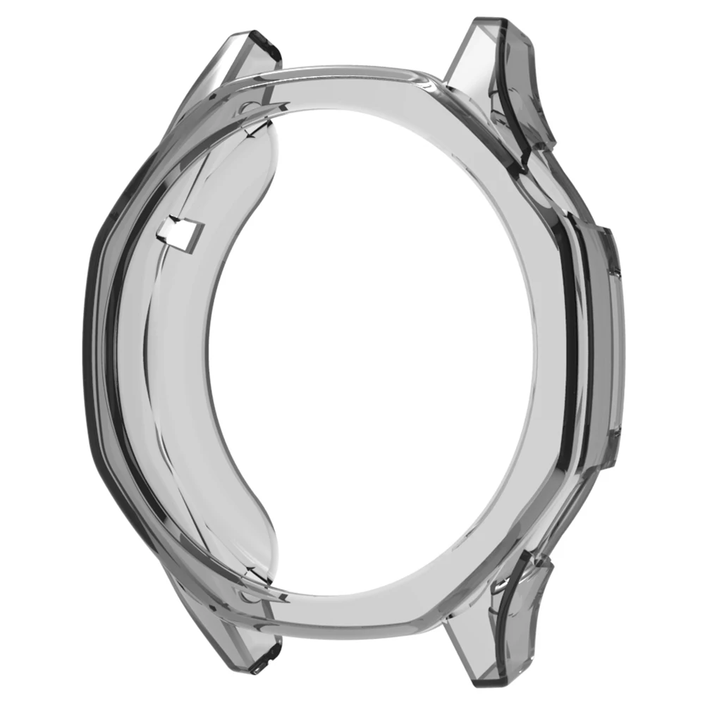 

Для Huawei Watch GT 5 46 мм чехол для часов полузащитный защитный чехол из ТПУ для часов - прозрачный черный