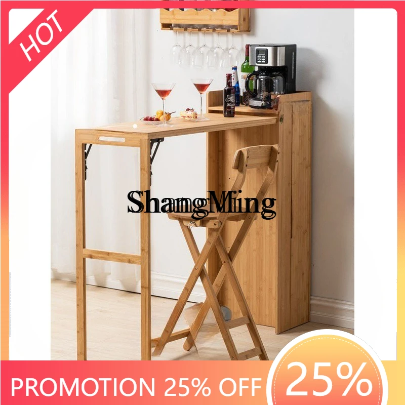 

SM new good-looking folding small bar table household partition high table window modern bar table integrated balcony